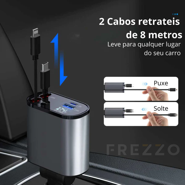 UltraCharge PRO™ - Carregador Veicular 4 em 1 - Carregamento Turbo + (Brinde Surpresa)